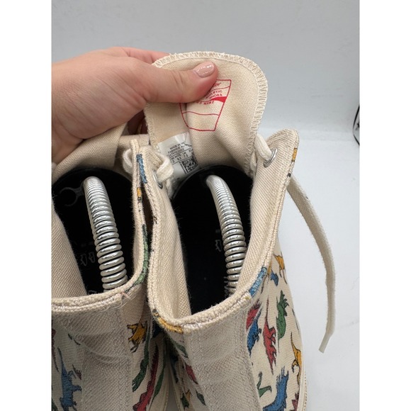 Converse Chuck Taylor High Top Sneakers Dinosaur Print Cream Women's 9.5 - Picture 8 of 11